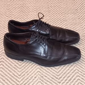 ALLEN EDMONDS "Santa Monica" Black Leather Bike Toe Lace Up Shoes Mens SZ 9.5 D